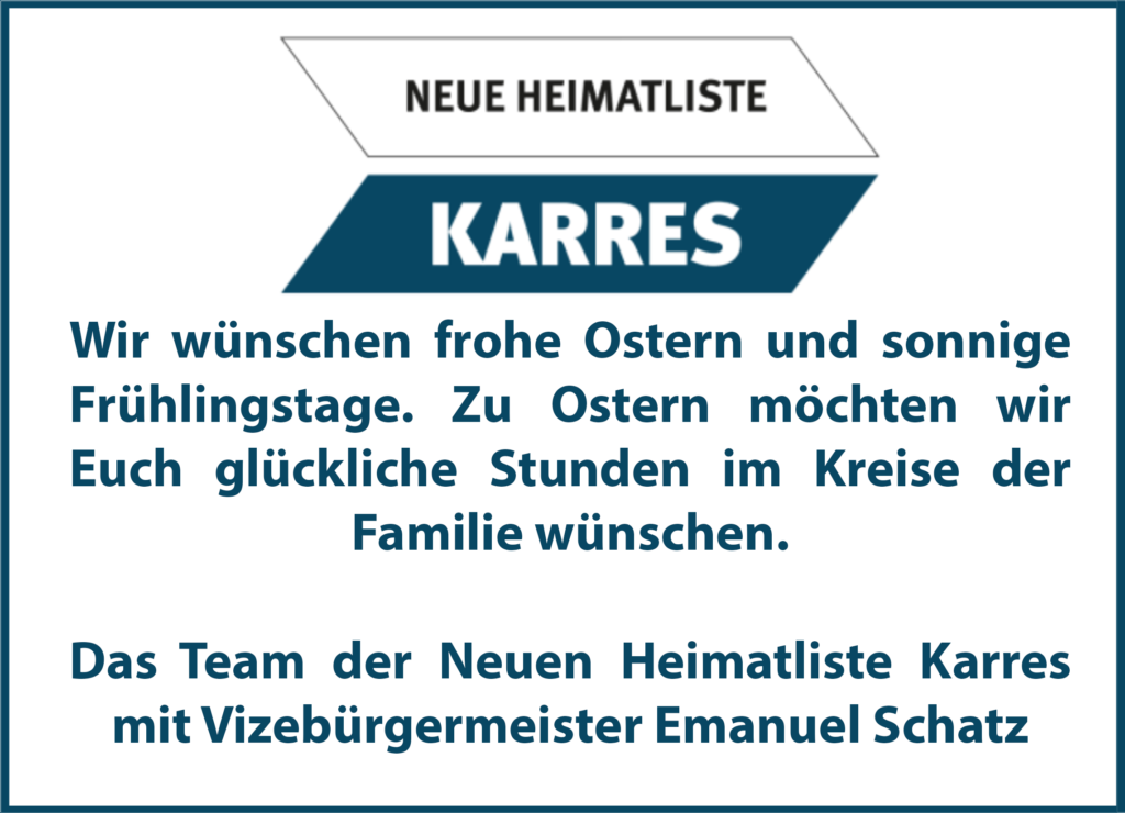 Neue Heimatliste Karres​ Ostern